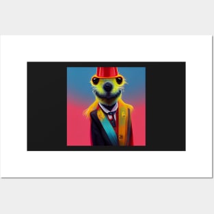 colourful meerkat 04 Posters and Art